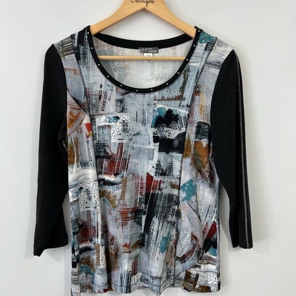 Abstract Print Women's Top - Picture 1 of 4